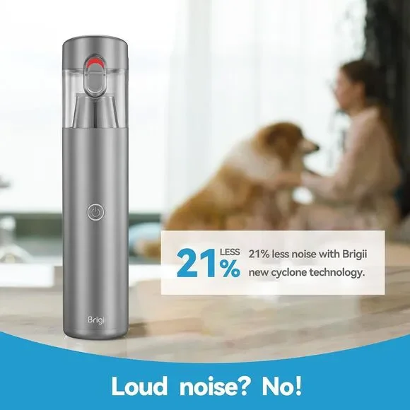 Brigii Mini Handheld Vacuum Cordless, 3 in 1-Car & Air Duster & Gray - Picture 9 of 9